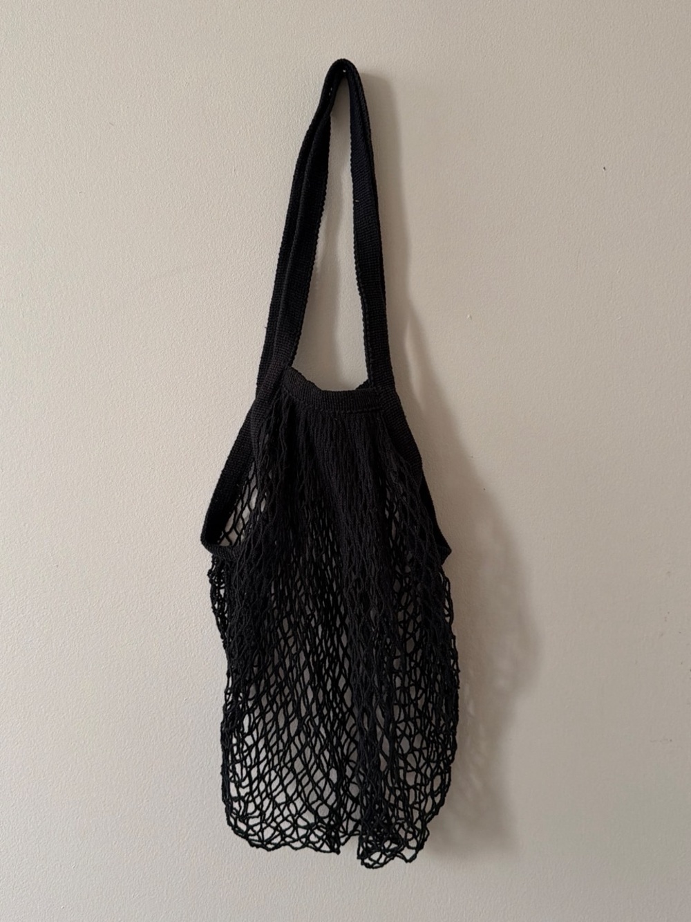 Black Mesh Market Tote Bag - Women's Everyday Carry